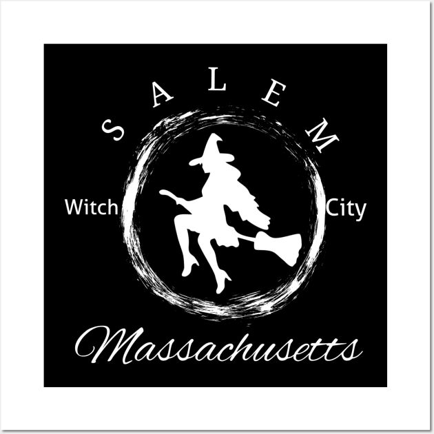 Salem Witch City Logo White Wall Art by TrackSevenBand